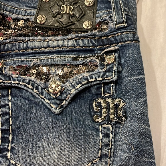 MissMe Boot Cut Jeans JE8033BR Size 31 - Picture 7 of 8